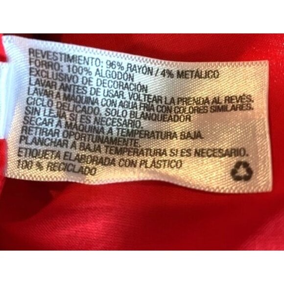 Cat & Jack Girls Red Starry Ruffle Sleeveless Dress M 7/8 Rayon & Cotton Blend - Picture 3 of 8